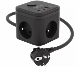 KERG SMART – 3-ZÁSUVKOVÁ NAPÁJECÍ KOSTKA + NABÍJEČKA USB-...