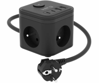 KERG SMART – 3-ZÁSUVKOVÁ NAPÁJECÍ KOSTKA + NABÍJEČKA USB-...