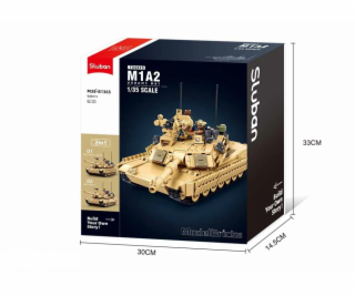 Sluban Model Bricks M38-B1365 Bitevní tank M1A2 Abrams TU...