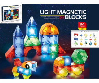 Madej Magnetické svítící kostky 32 kusů