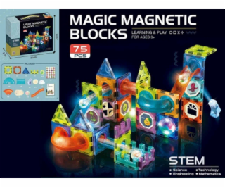 Madej Magnetické svítící kostky 75 dílků