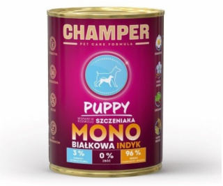 CHAMPER Puppy Monoprotein Turkey - vlhké krmivo pro psy -...