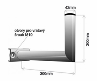 Držák antény na stožár, žárový zinek, délka 30cm