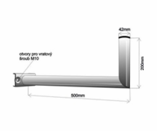 Držák antény na stožár, galvanický zinek, délka 50cm