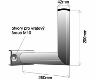 Držák antény na stožár, galvanický zinek, délka 25cm