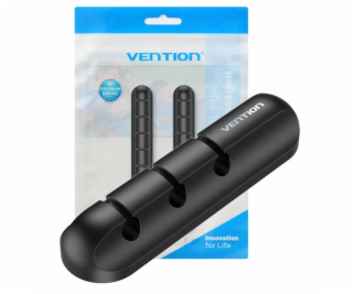 5-portový organizér kabelů Vention 2 ks černý