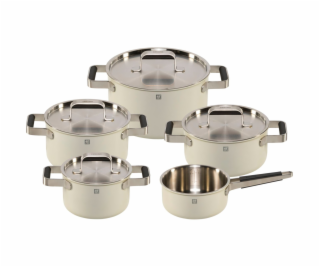 Zwilling Pure Kochgeschirrset 5-tlg. 18/10 elfenbeinfarben