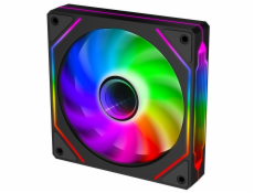 EVOLVEO 120UX-M, ventilátor, 120mm, 4pin molex, ARGB, master, černý