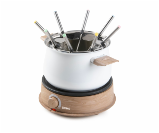 Fondue - bílý - dřevěný vzhled - DOMO DO736F