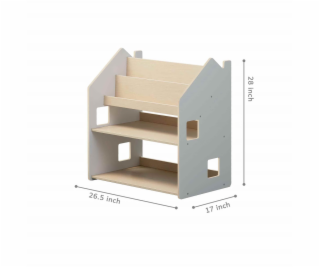 BusyKids Police na hračky a knihy bílá