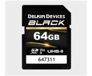 Delkin SDXC BLACK Rugged UHS-II R300/W250 (V90) 64GB (new)