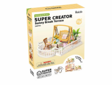 RoboTime 3D dřevěná skládačka Rozšíření pro miniatury domečků Terasa s houpačkou