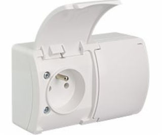 Elektro-Plast Double Socket 2 x 2p+s ip44 bílou s bílou c...