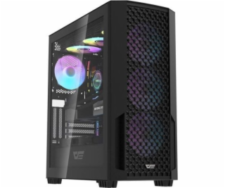 Darkflash Počítačová skříň DF2100 + 4 Argb ventilátory (č...