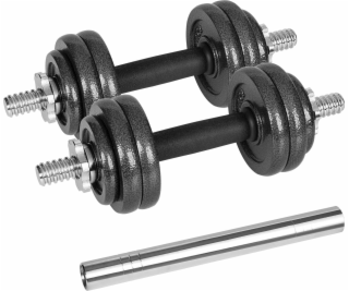 Rebel Active Nastavitelné litinové činky v kufříku s tyčí...