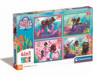 CLEMENTONI Delione Disney Ariel 4v1 21533, 62 ks.
