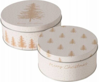 Boltze Home Sada dvou plechovek PLATINA, 14-16 cm