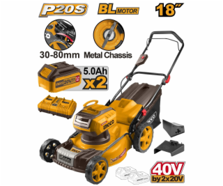 Ingco LMLI20186 aku sekačka vč. 2ks baterie a nabíječky