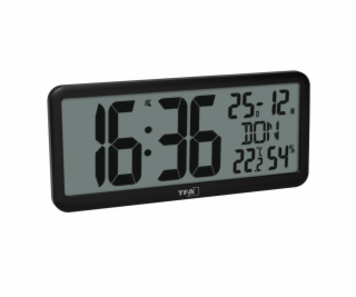 TFA 60.4525.01   schwarz Digitale Funkuhr mit Raumklima