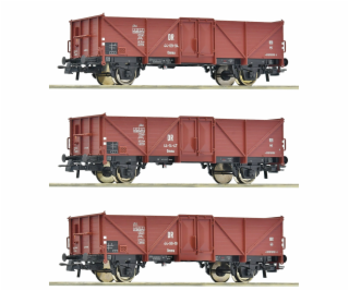 Roco Sada 3 ks otevřených nákladních vozů DR - 6600115