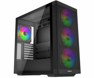 EVOLVEO Scorpio, skříň eATX/ATX, 4x ARGB ventilátor 120mm...
