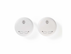 Nedis DTCTSC10WT2 - Detektor Kouře | EN14604 | Připojitelné | Sada 2 Detektorů