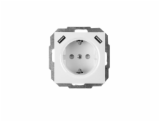 Zásuvka ELEKTRO-PLAST VESTRA s out+2USB, biela