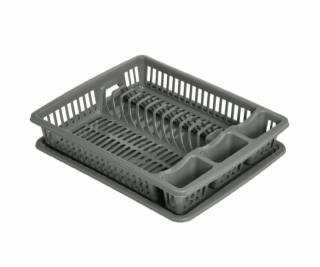 Odkapávač na nádobí plast 46 x 36,5 x 8 cm šedá KO-024001...