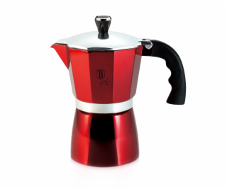 Konvice na espresso 3 šálky Burgundy Metallic Line BH-8544