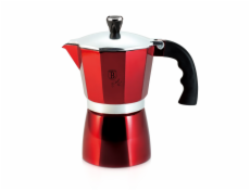 Konvice na espresso 3 šálky Burgundy Metallic Line BH-8544