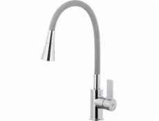 6553-925-63 / KFA / RUMBA DUO / DŘEZ DO KUCHYNĚ S FLEXIBILNÍM VÝPUSTEM, CHROM ŠEDÝ /