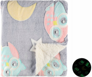 GLOW dětský přehoz svítící ve tmě, 125 x 150 cm