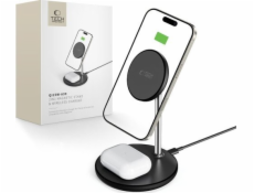 Tech-Protect Bezdrátová nabíječka QI15W-A39 2v1 s magnetem MagSafe, černá