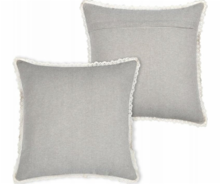 Selsey Dekorativní polštář CLARINE s krajkou, 40 x 40 cm