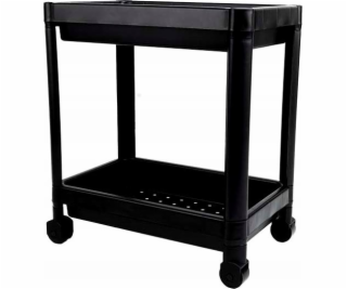 Katex Dvouúrovňová police Decobella na kolečkách, ŠEDÁ, d...