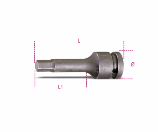 Beta Tools Šestihranný nástrčný klíč Impact 1/2 H14 x 78 ...