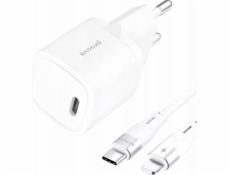 Canyon 230V 20W USB-C USB Type-C nabíječka + kabel pro Lightning PD3.0 / silikonový Power 20W