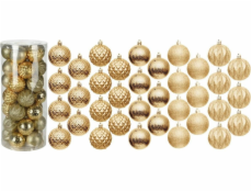 Christmas decoration DEKORATIVNÍ PLASTOVÉ KOULE SADA 6CM 35 ZLATÝCH