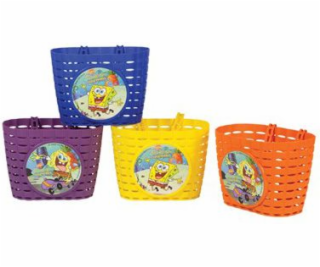 Widek košík na řídítka SPONGE BOB plastový žlutý (WDK-S329)