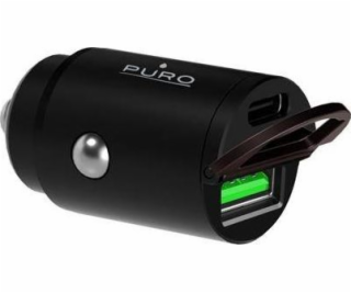 Puro Nabíječka Mini 1x USB-A 1x USB-C 2,4 A (PUR403BLK)