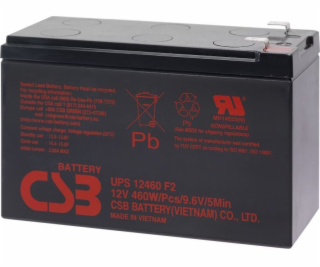 CSB Olověný akumulátor 12V 460W@5min Pb AGM VRLA
