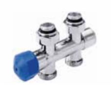 Kombinovaný termostatický ventil pravý-levý DN15 rovný leštěný chrom (90051500005)