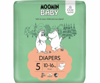 MOOMIN Baby, Pleny 5 MAXI (10-16 kg), 40 ks. EKO