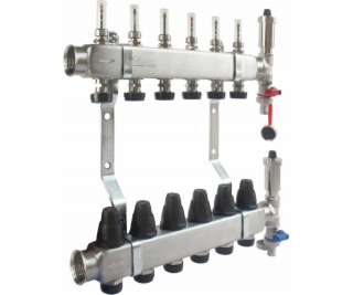 SIGMA LI 8cestný nerezový rozdělovač INOX s průtokoměry, ...