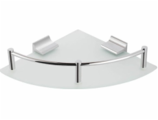 Optimal Rohová police 17x17 / matné sklo / chrom