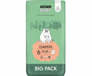 MOOMIN Baby, Pleny 6 JUNIOR (12-24kg), 51 ks. EKO VELKÉ B...