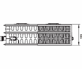 Kermi V 33/900/1200 levý radiátor S PŘÍSTROJEM 2906W Ocel...