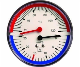 Afriso Termohustoměr TH 80, fi80 mm, 0÷40 mH2O, 20÷120°C,...