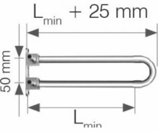 KAN-therm úhlový objímkový třmen s konzolou 300 mm 18x2,5...