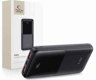 Tech-Protect Powerbanka PB01 10000 mAh 22,5 W, černá
